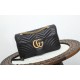 GUCCI GG Marmont Medium Shoulder Bag - Black Leather