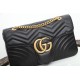 GUCCI GG Marmont Medium Shoulder Bag - Black Leather