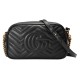 GUCCI GG Marmont Small Camera Shoulder Bag - Black Leather