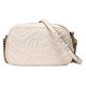 GUCCI GG Marmont Small Camera Shoulder Bag - White Leather