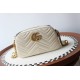 GUCCI GG Marmont Small Camera Shoulder Bag - White Leather