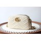 GUCCI GG Marmont Small Camera Shoulder Bag - White Leather