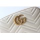 GUCCI GG Marmont Small Camera Shoulder Bag - White Leather