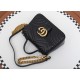 GUCCI GG Marmont Mini Top Handle Bag - Black Leather