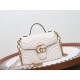 GUCCI GG Marmont Mini Top Handle Bag - White Leather