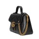 GUCCI GG Marmont Small Top Handle Bag - Black Leather