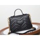 GUCCI GG Marmont Small Top Handle Bag - Black Leather