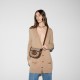 GUCCI Horsebit 1955 Mini Rounded Shoulder Bag - Beige Canvas & Brown Leather