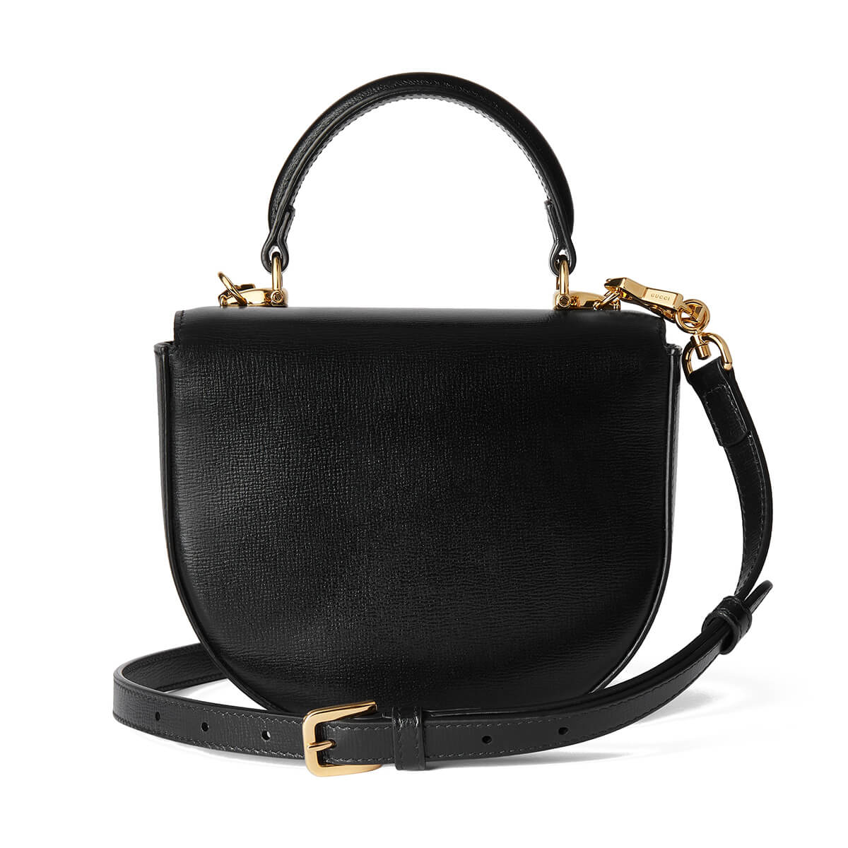 GUCCI Horsebit 1955 Mini Top Handle Bag - Black Leather