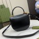 GUCCI Horsebit 1955 Mini Top Handle Bag - Black Leather