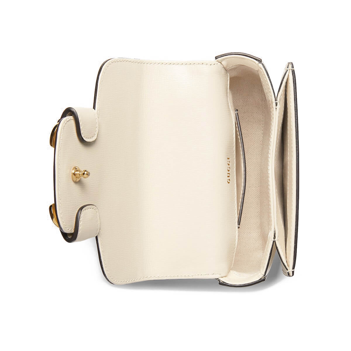 GUCCI Horsebit 1955 Mini Top Handle Bag - White Leather