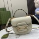 GUCCI Horsebit 1955 Mini Top Handle Bag - White Leather