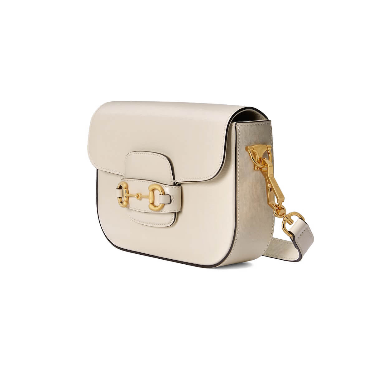 GUCCI Horsebit 1955 Mini Shoulder Bag - White Leather