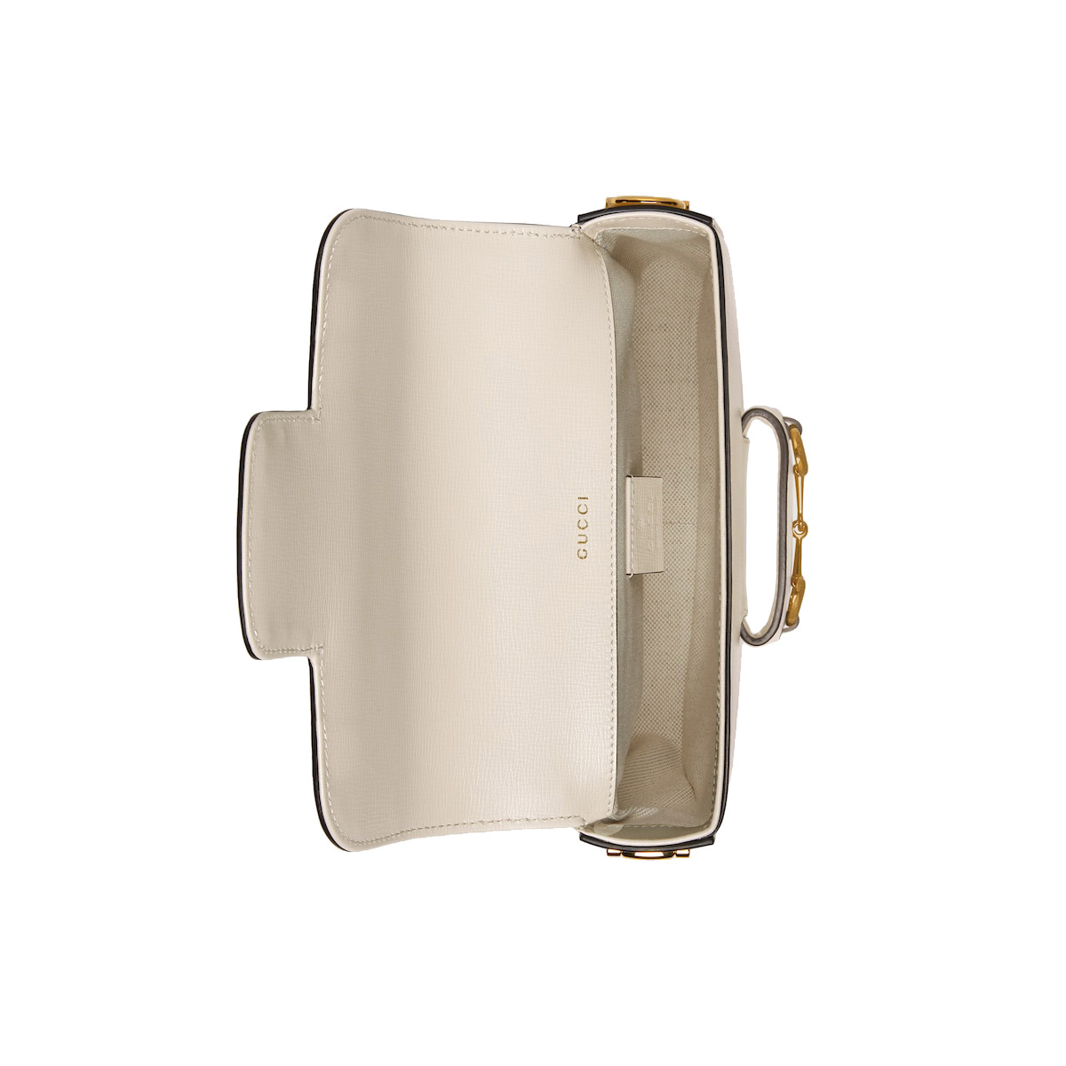 GUCCI Horsebit 1955 Mini Shoulder Bag - White Leather