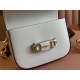 GUCCI Horsebit 1955 Mini Shoulder Bag - White Leather