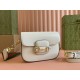 GUCCI Horsebit 1955 Mini Shoulder Bag - White Leather