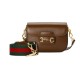 GUCCI Horsebit 1955 Mini Shoulder Bag - Brown Leather