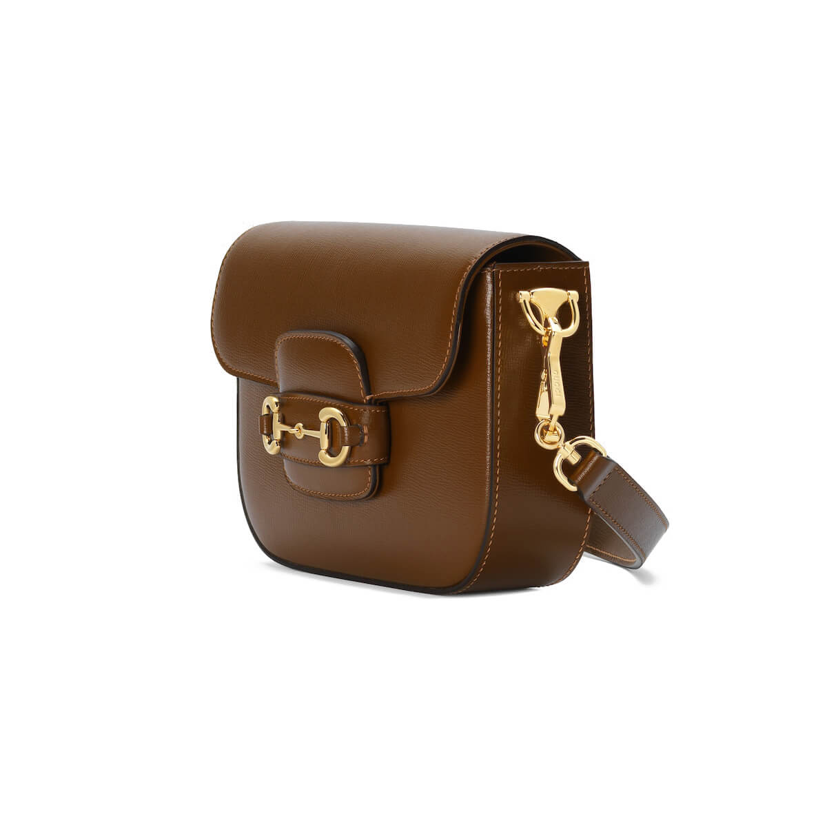 GUCCI Horsebit 1955 Mini Shoulder Bag - Brown Leather