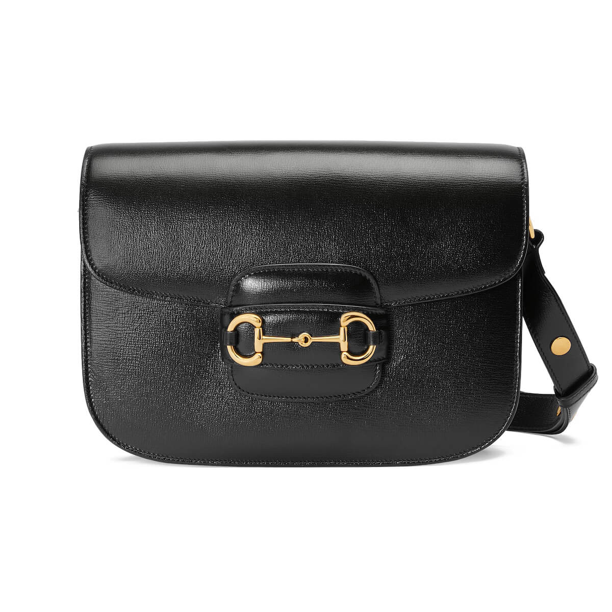 GUCCI Horsebit 1955 Small Shoulder Bag - Black Leather