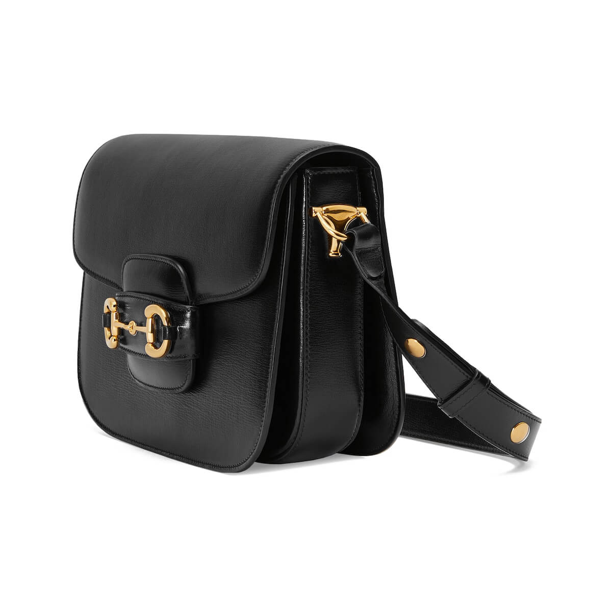 GUCCI Horsebit 1955 Small Shoulder Bag - Black Leather