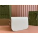 GUCCI Horsebit 1955 Small Shoulder Bag - White Leather