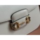 GUCCI Horsebit 1955 Small Shoulder Bag - White Leather