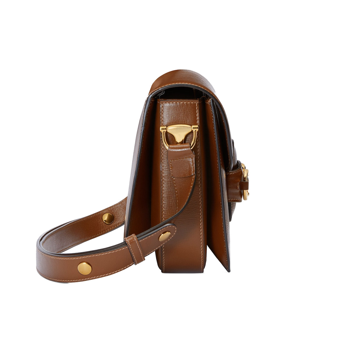 GUCCI Horsebit 1955 Small Shoulder Bag - Brown Leather