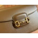 GUCCI Horsebit 1955 Small Shoulder Bag - Brown Leather