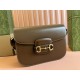 GUCCI Horsebit 1955 Small Shoulder Bag - Brown Leather