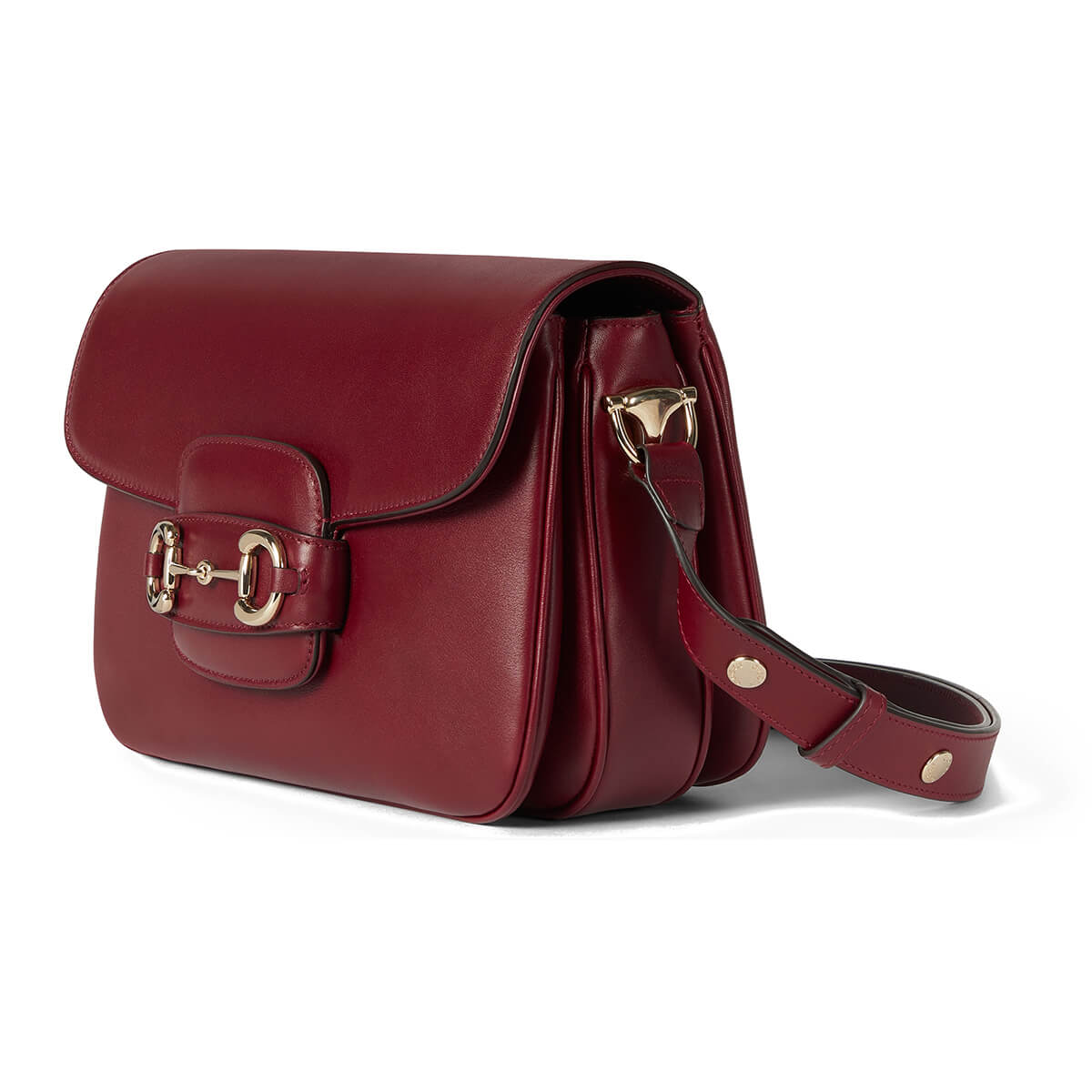 GUCCI Horsebit 1955 Small Shoulder Bag - Red Leather