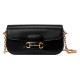 GUCCI Horsebit 1955 Small Top Handle Shoulder Bag - Black Leather