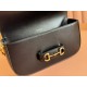 GUCCI Horsebit 1955 Small Top Handle Shoulder Bag - Black Leather