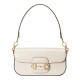 GUCCI Horsebit 1955 Small Top Handle Shoulder Bag - White Leather