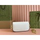 GUCCI Horsebit 1955 Small Top Handle Shoulder Bag - White Leather