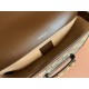 GUCCI Horsebit 1955 Small Top Handle Shoulder Bag - Beige Canvas & Brown Leather