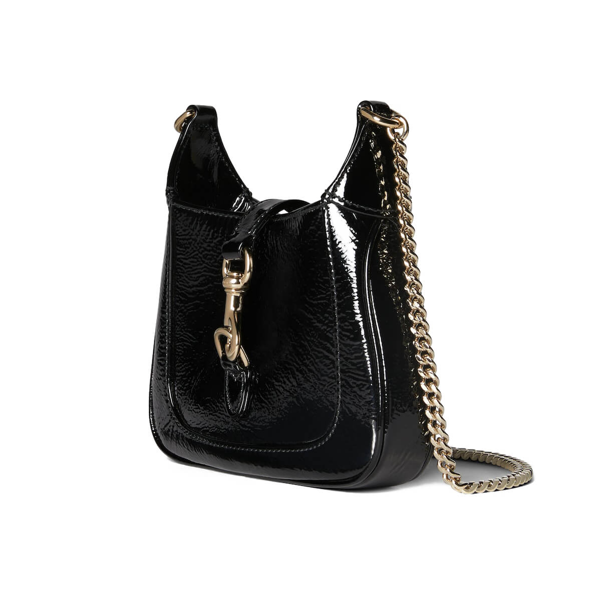 GUCCI Jackie Notte Mini Shoulder Bag in Patent Leather - Black