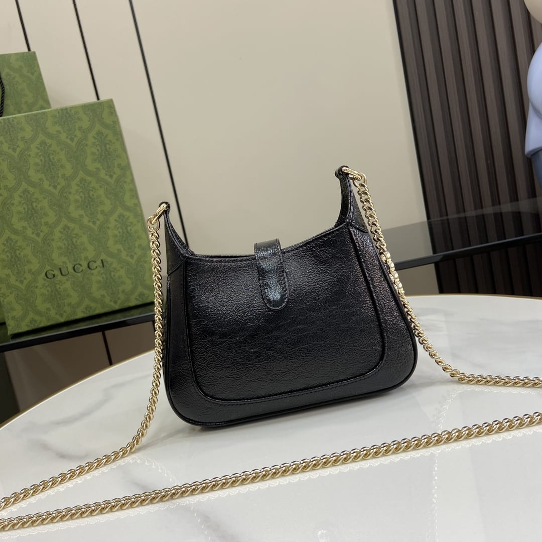 GUCCI Jackie Notte Mini Shoulder Bag in Patent Leather - Black