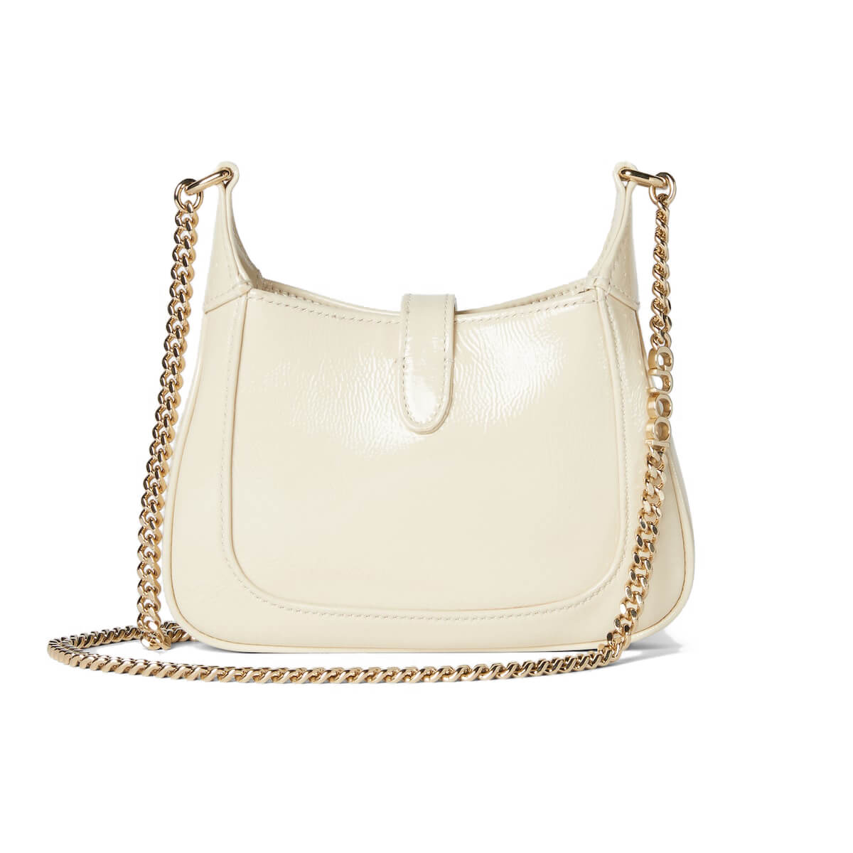 GUCCI Jackie Notte Mini Shoulder Bag in Patent Leather - Ivory