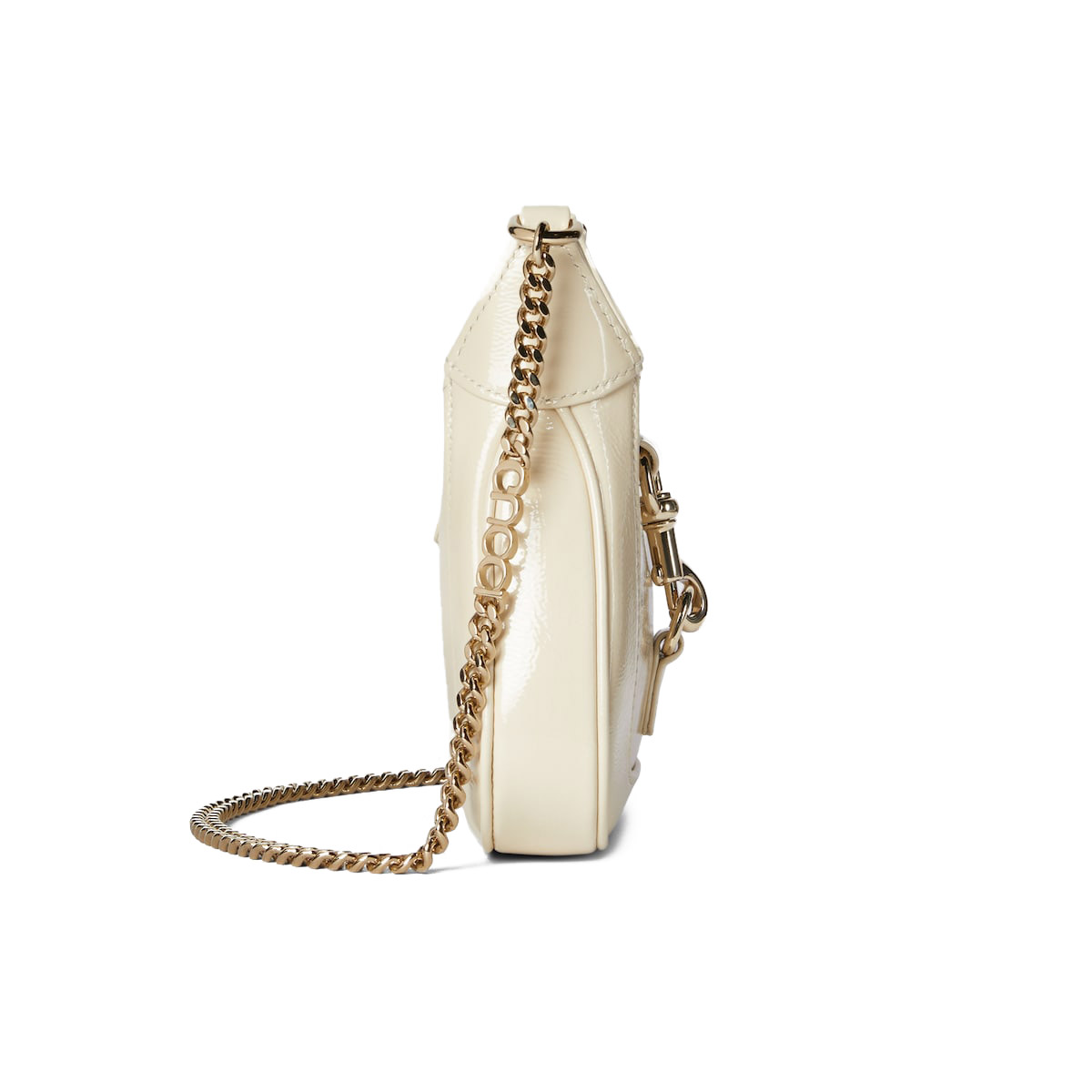 GUCCI Jackie Notte Mini Shoulder Bag in Patent Leather - Ivory