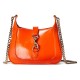 GUCCI Jackie Notte Mini Shoulder Bag in Patent Leather - Orange