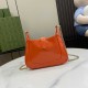 GUCCI Jackie Notte Mini Shoulder Bag in Patent Leather - Orange