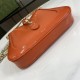 GUCCI Jackie Notte Mini Shoulder Bag in Patent Leather - Orange