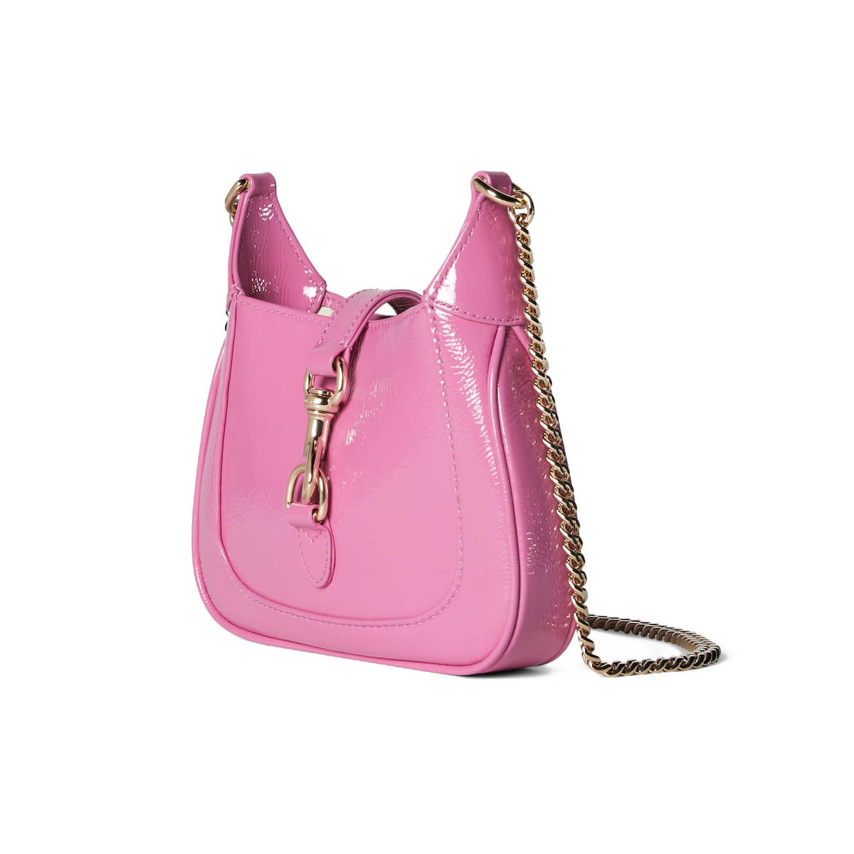 GUCCI Jackie Notte Mini Shoulder Bag in Patent Leather - Pink