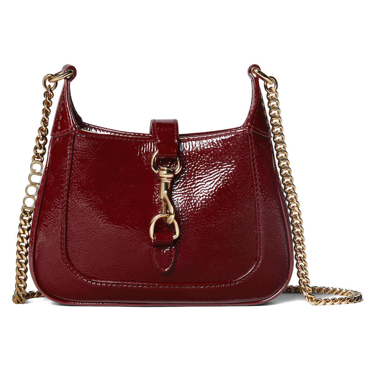 GUCCI Jackie Notte Mini Shoulder Bag in Patent Leather - Red