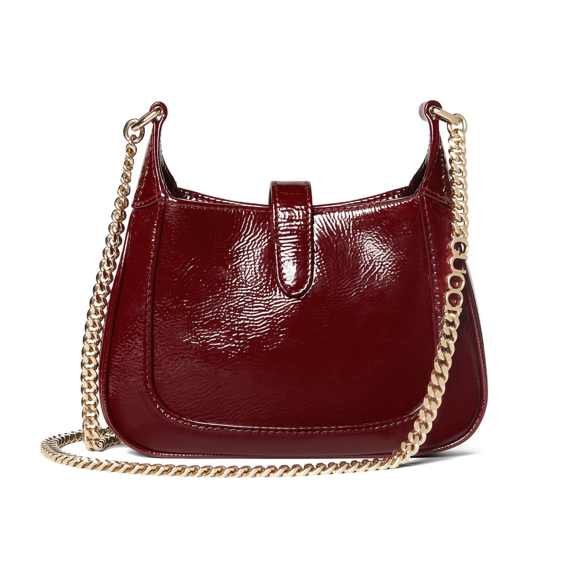 GUCCI Jackie Notte Mini Shoulder Bag in Patent Leather - Red