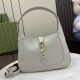 GUCCI Jackie Small Shoulder Bag - Light Grey Leather