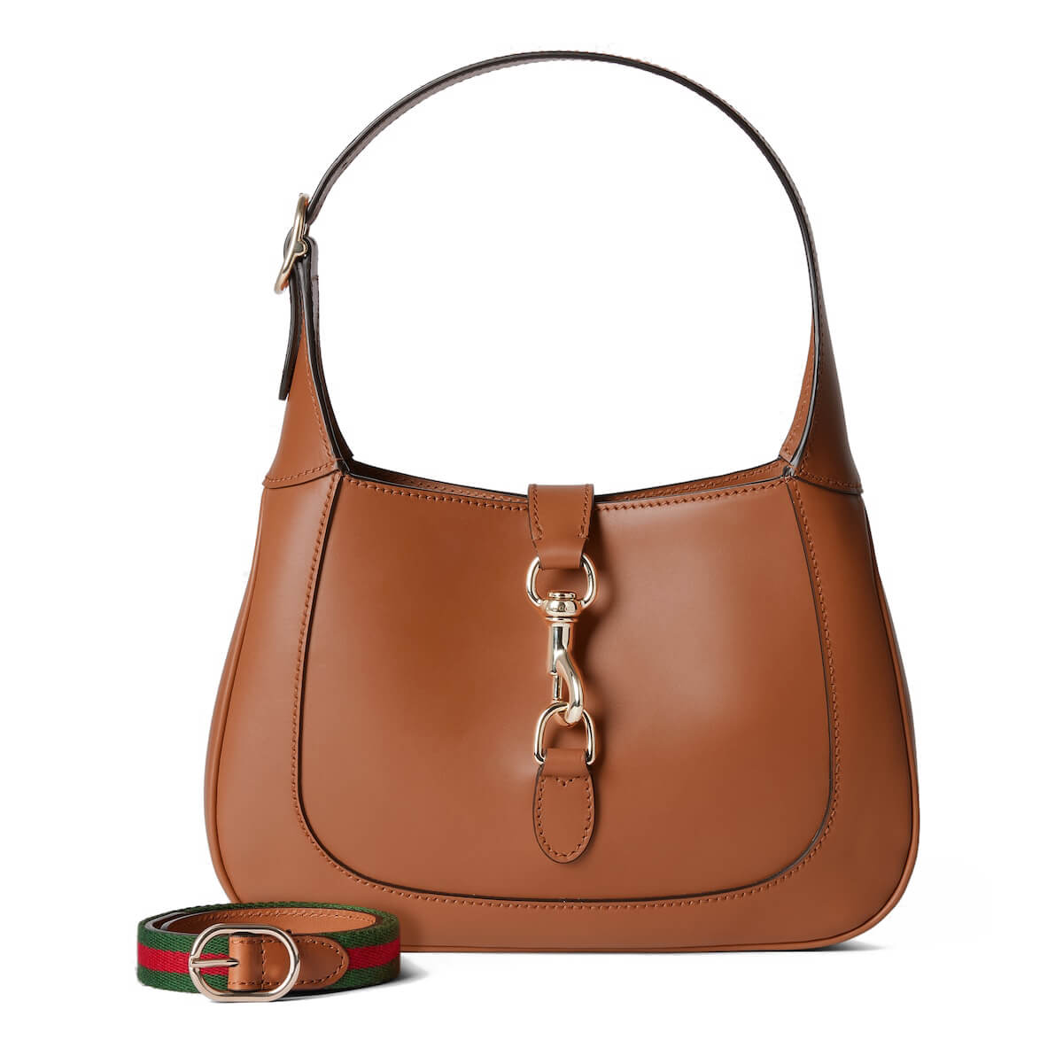 GUCCI Jackie Small Shoulder Bag - Brown Leather