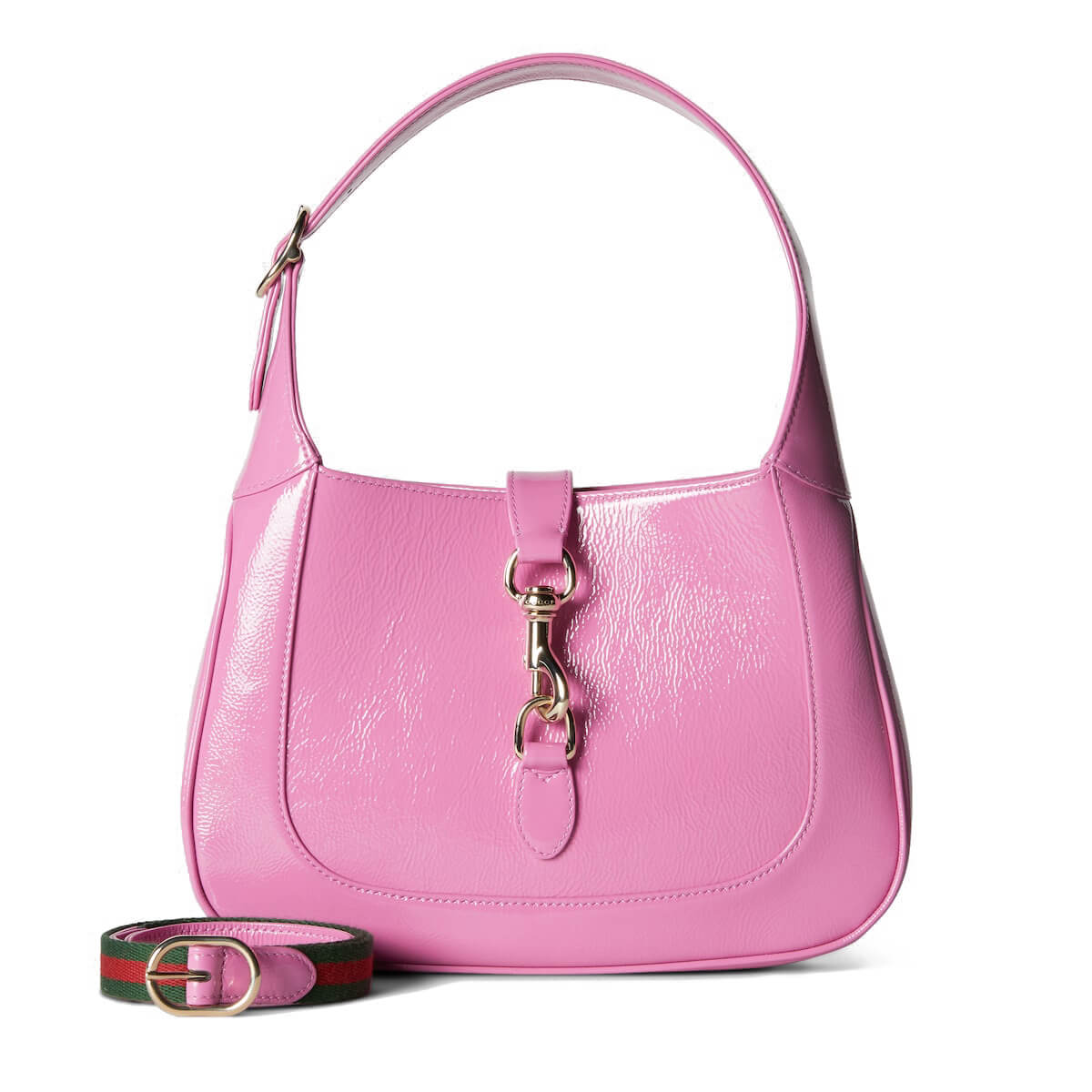 GUCCI Jackie Small Shoulder Bag in Patent Leather - Pink