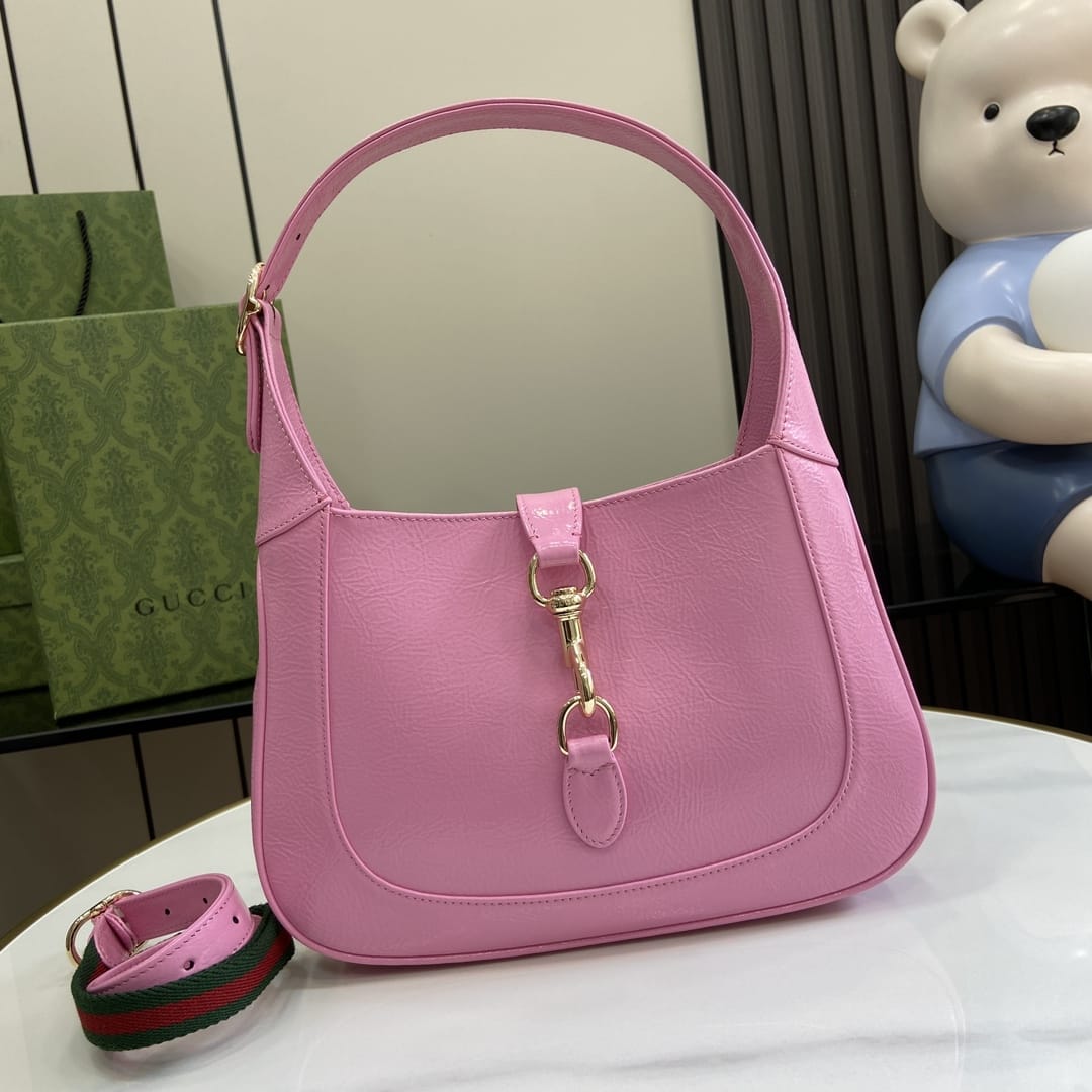 GUCCI Jackie Small Shoulder Bag in Patent Leather - Pink