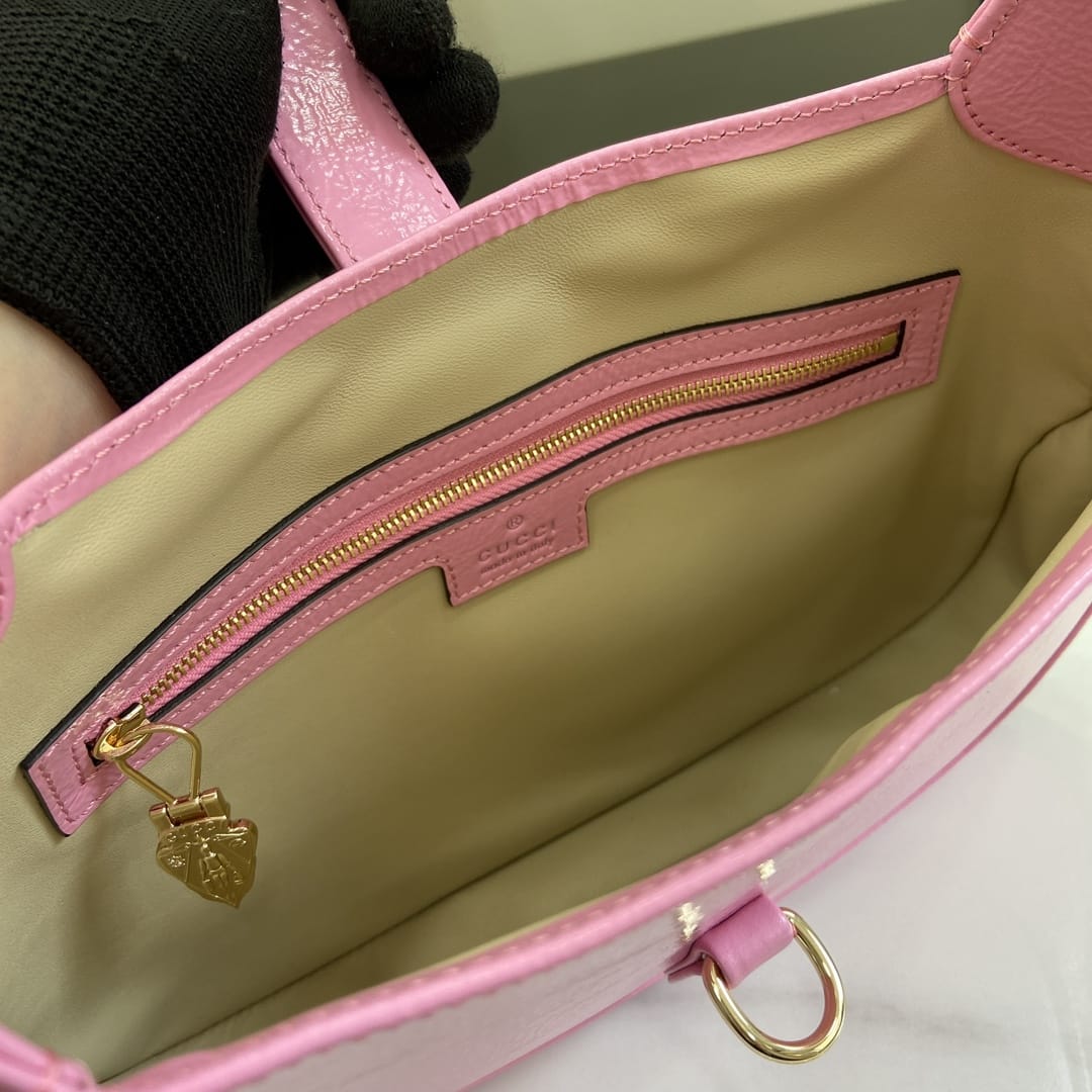 GUCCI Jackie Small Shoulder Bag in Patent Leather - Pink